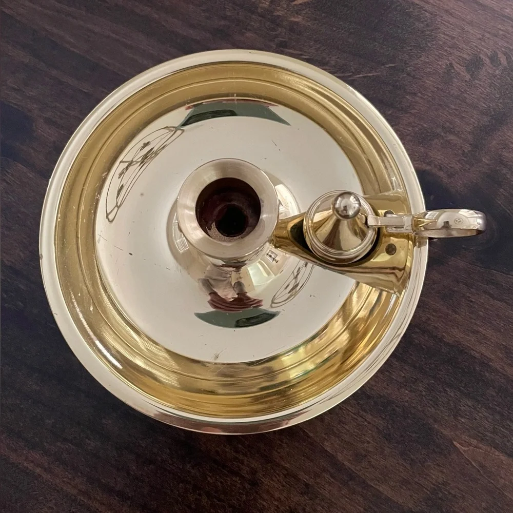 Vintage Baldwin Brass Chamberstick Candle Holder With Snuffer